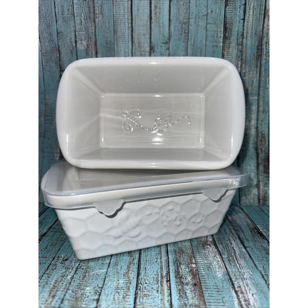 Temp-rations By Tara Beelieve Mini Loaf Pan Storage Container Plastic Lids LOT
